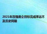 2021年百強(qiáng)房企目標(biāo)完成率遠(yuǎn)不及歷史同期