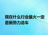 現(xiàn)在什么行業(yè)最火一定是新勢力造車