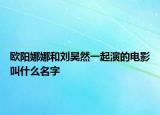 歐陽娜娜和劉昊然一起演的電影叫什么名字