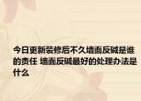 今日更新裝修后不久墻面反堿是誰的責任 墻面反堿最好的處理辦法是什么