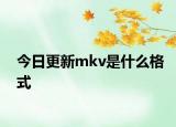 今日更新mkv是什么格式