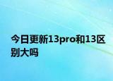 今日更新13pro和13區(qū)別大嗎