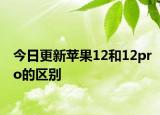 今日更新蘋(píng)果12和12pro的區(qū)別