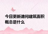 今日更新請問建筑面積概念是什么