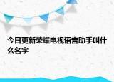 今日更新榮耀電視語音助手叫什么名字