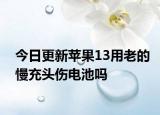 今日更新蘋果13用老的慢充頭傷電池嗎