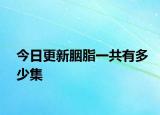 今日更新胭脂一共有多少集