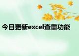 今日更新excel查重功能