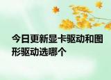 今日更新顯卡驅(qū)動和圖形驅(qū)動選哪個