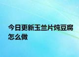 今日更新玉蘭片燉豆腐怎么做