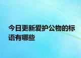 今日更新愛護(hù)公物的標(biāo)語有哪些