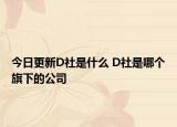 今日更新D社是什么 D社是哪個旗下的公司