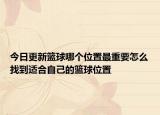 今日更新籃球哪個(gè)位置最重要怎么找到適合自己的籃球位置