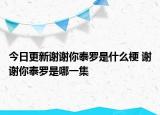 今日更新謝謝你泰羅是什么梗 謝謝你泰羅是哪一集