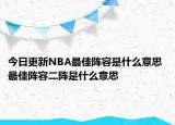 今日更新NBA最佳陣容是什么意思 最佳陣容二陣是什么意思