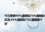 今日更新95%酒精和75%酒精的區(qū)別,95%酒精和75%酒精哪個好