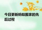 今日更新螞蟻搬家的先后過程