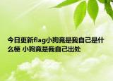 今日更新flag小狗竟是我自己是什么梗 小狗竟是我自己出處