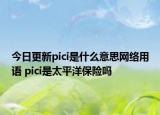 今日更新pici是什么意思網(wǎng)絡用語 pici是太平洋保險嗎