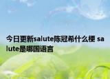 今日更新salute陳冠希什么梗 salute是哪國語言