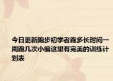 今日更新跑步初學者跑多長時間一周跑幾次小編這里有完美的訓練計劃表