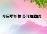 今日更新情深似海原唱