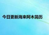 今日更新海來阿木簡歷