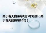 關(guān)于春天的詩(shī)句1到5年級(jí)的（關(guān)于春天的詩(shī)句10句）