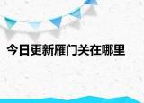 今日更新雁門關在哪里