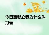 今日更新立春為什么叫打春