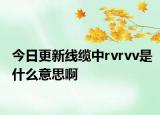 今日更新線纜中rvrvv是什么意思啊