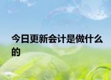 今日更新會(huì)計(jì)是做什么的