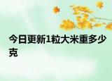 今日更新1粒大米重多少克