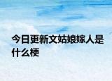 今日更新文姑娘嫁人是什么梗