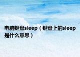 電腦鍵盤(pán)sleep（鍵盤(pán)上的sleep是什么意思）