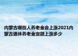 內(nèi)蒙古哪些人養(yǎng)老金會上漲2021內(nèi)蒙古退休養(yǎng)老金定額上漲多少