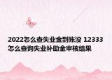 2022怎么查失業(yè)金到賬沒 12333怎么查詢失業(yè)補(bǔ)助金審核結(jié)果