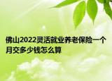 佛山2022靈活就業(yè)養(yǎng)老保險(xiǎn)一個(gè)月交多少錢怎么算