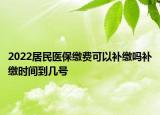 2022居民醫(yī)保繳費可以補繳嗎補繳時間到幾號