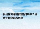 貴州生育津貼發(fā)放標(biāo)準(zhǔn)2022 貴州生育津貼怎么算