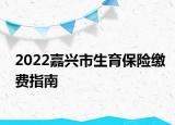 2022嘉興市生育保險(xiǎn)繳費(fèi)指南