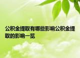 公積金提取有哪些影響公積金提取的影響一覽