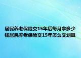 居民養(yǎng)老保險交15年后每月拿多少錢居民養(yǎng)老保險交15年怎么交劃算