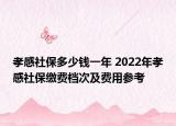 孝感社保多少錢一年 2022年孝感社保繳費(fèi)檔次及費(fèi)用參考