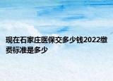 現(xiàn)在石家莊醫(yī)保交多少錢2022繳費標準是多少