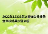 2022年12333怎么查詢失業(yè)補(bǔ)助金審核結(jié)果步驟來啦