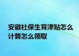 安徽社保生育津貼怎么計算怎么領(lǐng)取