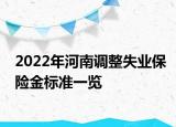 2022年河南調(diào)整失業(yè)保險(xiǎn)金標(biāo)準(zhǔn)一覽