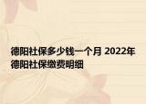 德陽社保多少錢一個(gè)月 2022年德陽社保繳費(fèi)明細(xì)