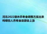 河北2022退休養(yǎng)老金調(diào)整方案出來嗎哪些人養(yǎng)老金定額會上漲